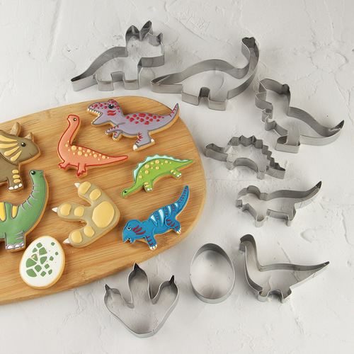Theme Cartoon Dinosaur Cookie Cutter Cookie Cutting Set Valentine's Day Thanksgiving Cookie Cutter DIY Baking Tools