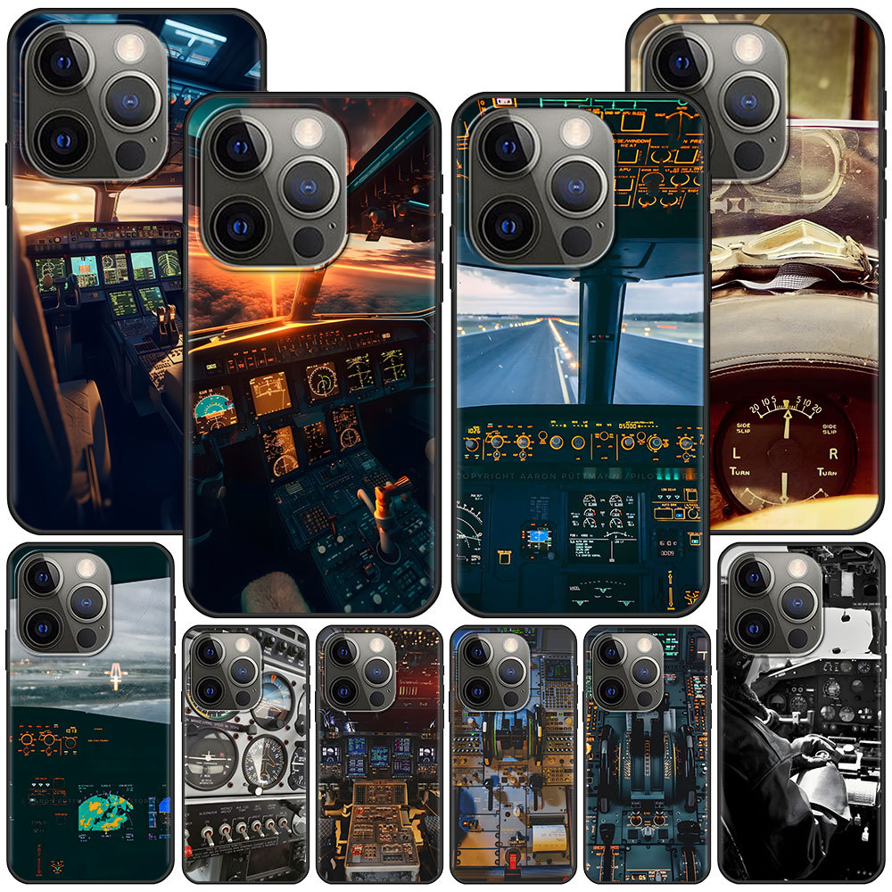 Suitable for mobile phone case aviation aircraft pilot cockpit cover Apple iPhone 14 11 7 SE 2020 8 X