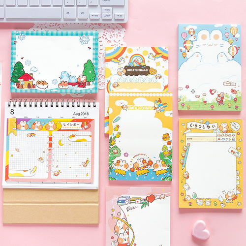 Message Nico Meow Memo Pad Large Cartoon Removable Message Pad Note Memo Note Paper 50 Pieces 16 Styles