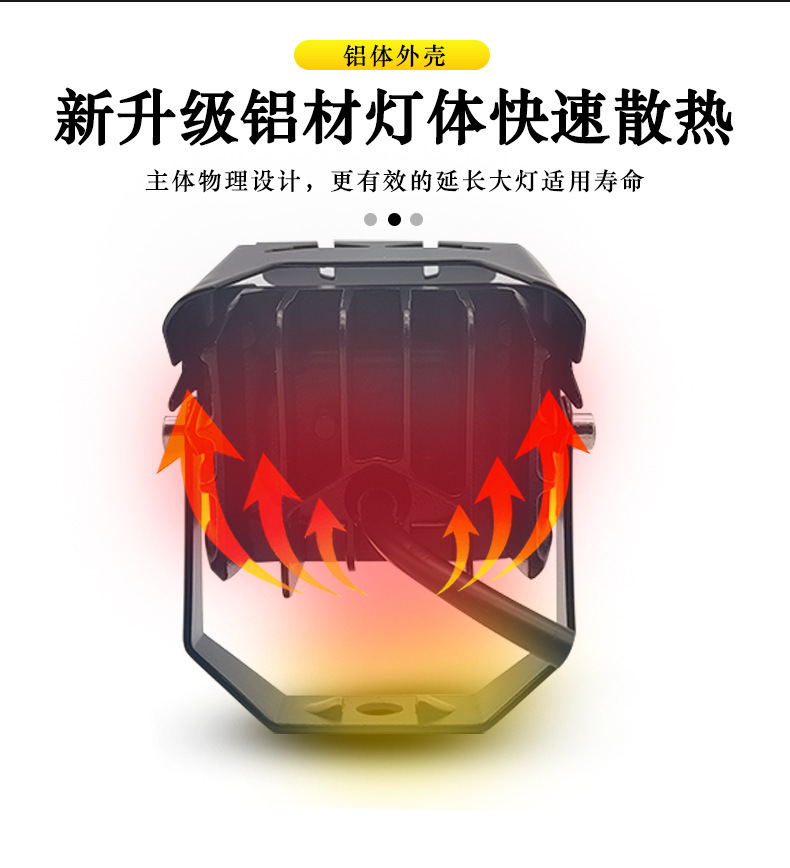 Motorcycle Spotlight with Strong Light and Lens, Electric Vehicle Modification, High and Low Beam Road Lighting, Ultra-Bright Concentrated Led Light
