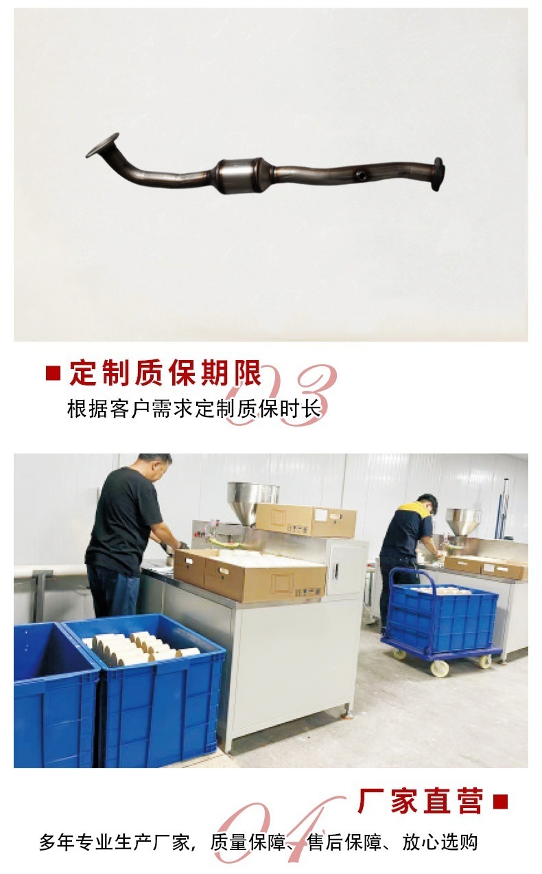 Source Manufacturer Suitable for Toyota Highlander 2.7 Three-Way Catalytic Converter Car Exhaust Pipe Ready for Delivery