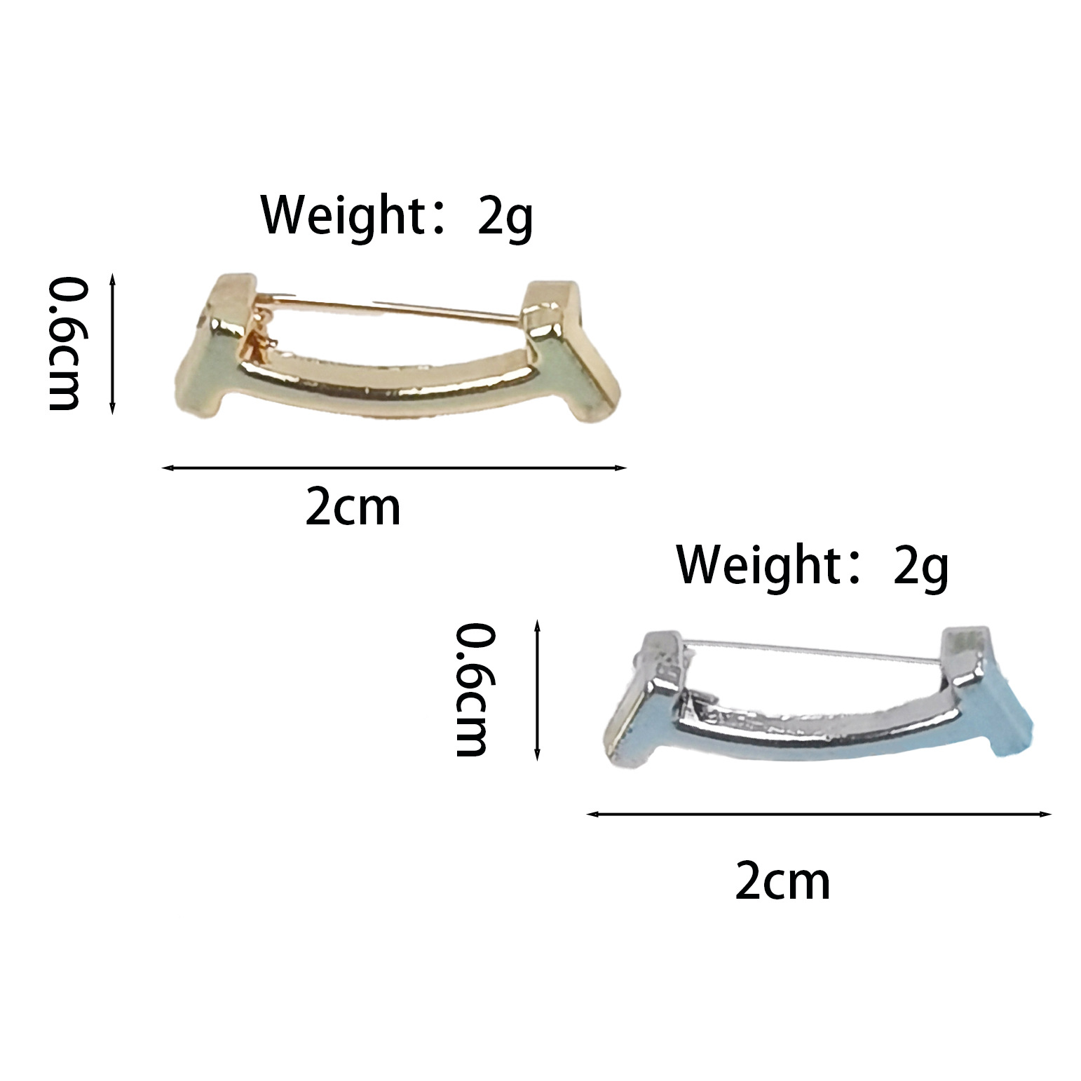 Broche de aleación de sonrisa de nicho simple, diseño brillante, ropa de mujer, top, escote, hebilla fija, anti-brillo