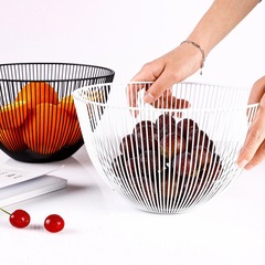 鉄芸果物皿創意現代ネット赤果物かご客間家庭用北欧風茶数小食皿