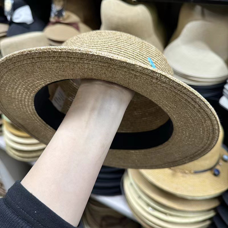 Hepburn Style Raffia Straw Sun Hat For Women Elegant Vintage Design_voghion.com