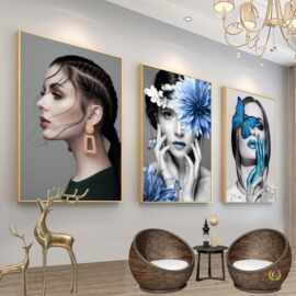 ✅理发店发型挂画造型图片发廊沙龙海报发型画美发店墙面装饰