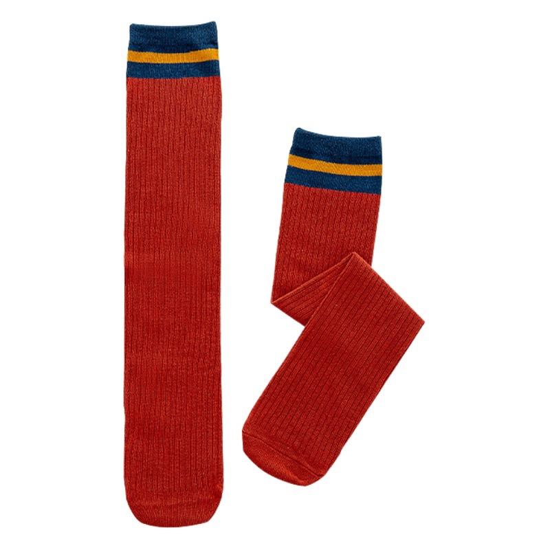 Calcetines PARA NIÑOS Calcetines de primavera y verano sobre la rodilla calcetines de tres barras calcetines de becerro