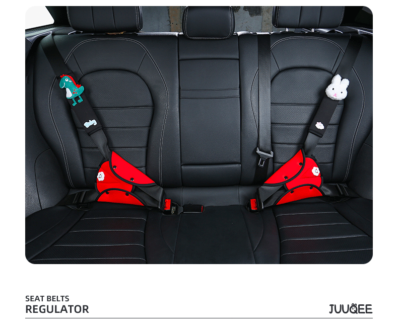 Children's Car Seat Belt Adjuster and Shoulder Pad Set, Breathable and Adjustable, Cross-Border Export