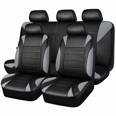 PU seat covers for Wish, AliExpress, Universal seat cover - model-b-black-and-gray-full-set-of-nine-pieces-for-a-five-seater-vehicle