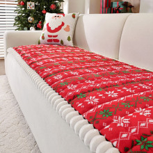 新中式春节喜庆法兰绒沙发垫2025新款秋冬款防滑坐垫沙发套罩批发