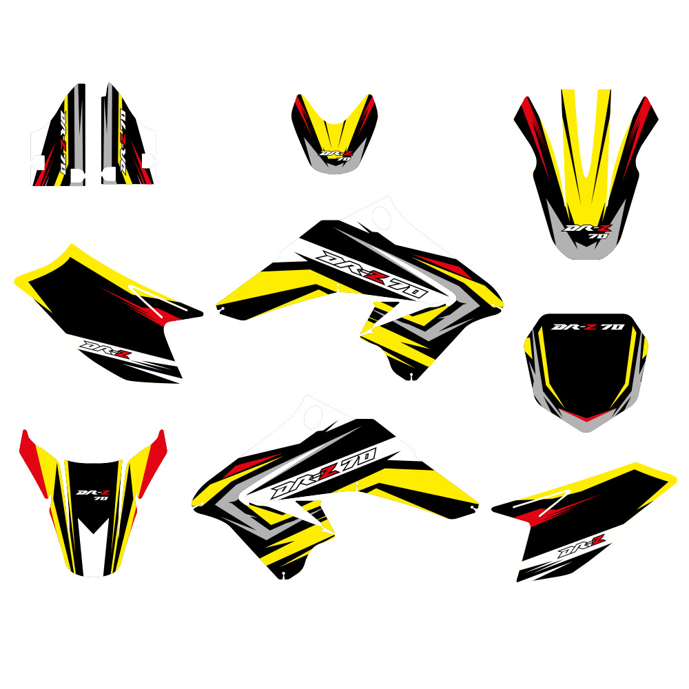 Aplicable a Suzuki DR-Z 70 09 - 19 motocicleta todoterreno personalidad de modificación decalco de alta calidad