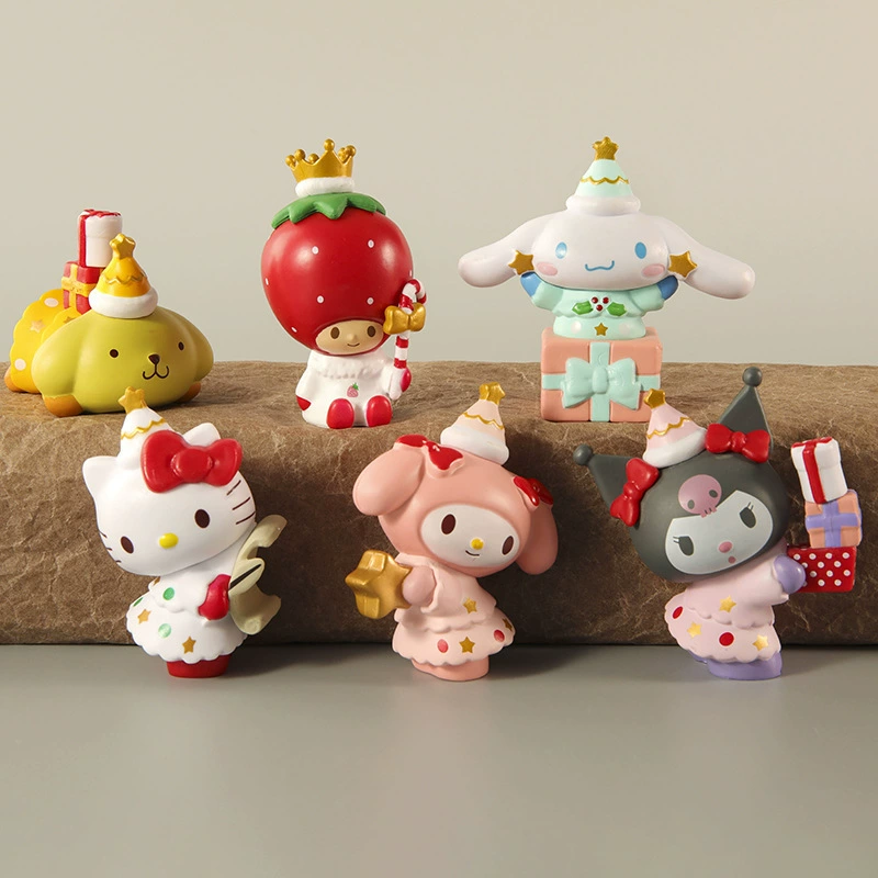 Hello Kitty, рождественская мультфигура минифигура кукла игрушка