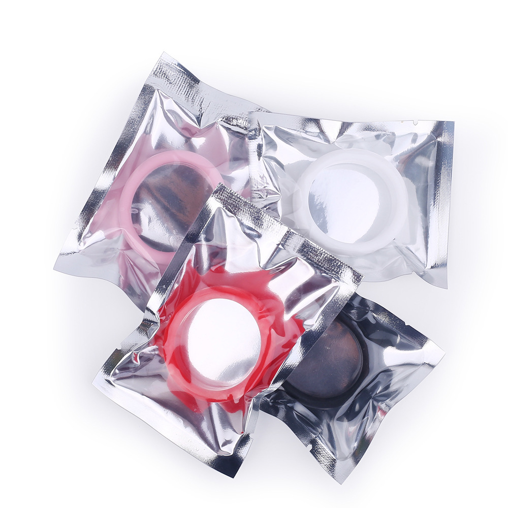 Silicone Locking Ring, Manual Non-Vibrating Penis Ring, Blue Large Fit, Couples Toy — detail image 2