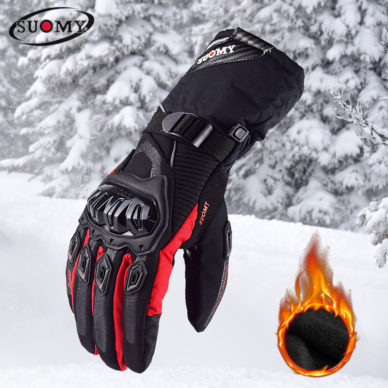 Motorcycle Winter Riding Gloves, Touchscreen Compatible, Waterproof, Warm, Thickened, Long Windproof Rider Gear, Windproof and Cold-Resistant Motorcycle Winter Riding Gloves, Touchscreen Compatible, Waterproof, Warm, Thickened, Long Windproof Rider Gear, Windproof and Cold-Resistant