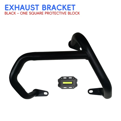 protection, anti-collision enclosure modification — Motorcycle bumper - black-carbon-steel-exhaust-bar-black-protective-block