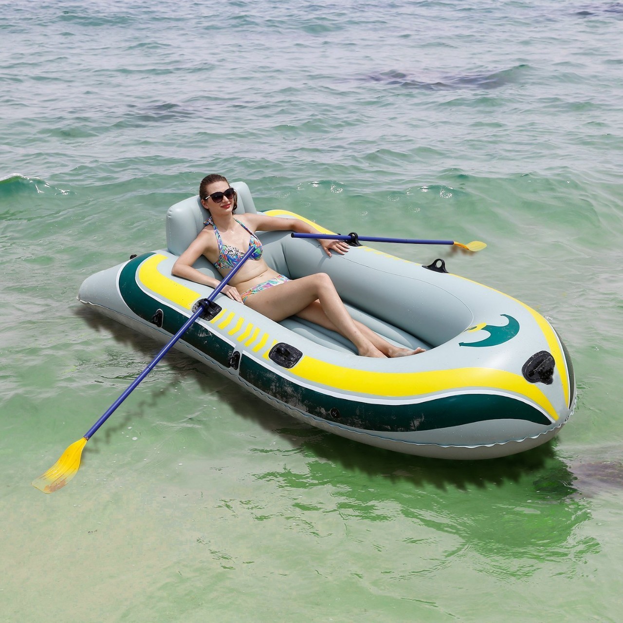 Direct selling pvc inflatable boat water adult surfing rafting toy inflatable boat inflatable play canoe