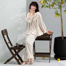 高级感半边绒睡衣女冬季加厚双面荔枝绒甜美宫廷公主风家居服套装