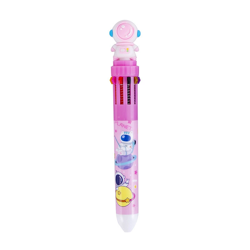 Cartoon astronaut, high quality coloured pencils for elementary school students, teaching stationery, multicoloured rollerball pen, ballpoint pen, scheduler