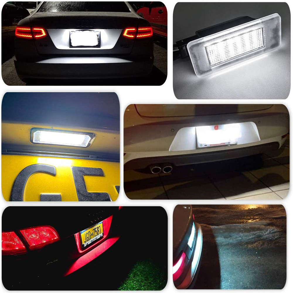 2Pcs18 Lights Black Led License Plate Light Suitable for Nissan Serena C27 16-19 Years Cross-Border Hot Sale