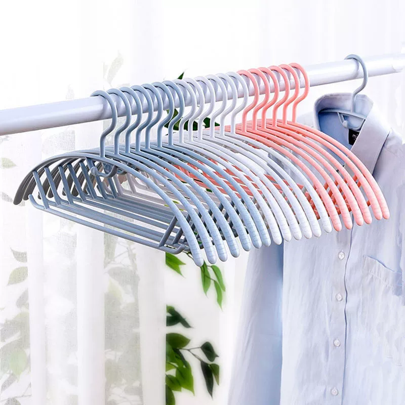 Полукруглая бесшовная пластиковая вешалка для одежды, нескользящая вешалка для одежды, бытовая сушилка для одежды, сушилка для одежды цвета макарон