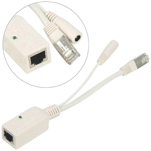 9-48V POE分离器 合路器线 【隔离型千兆百兆以太网电源供电器】