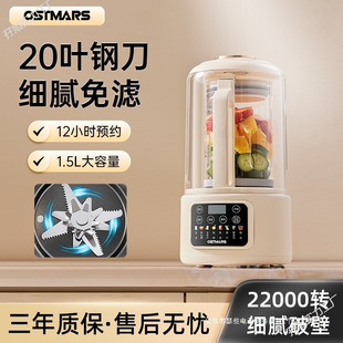 German Blender with Soft Sound, Gentle Heating, Multifunctional Household Food Processor, Juicer, and Soy Milk Maker for Europe