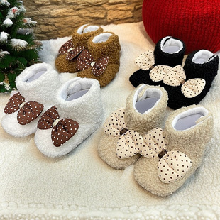 Baby Girls Toddler Shoes 0-1 Years Old Soft-Soled Non-Slip Newborn Shoes Socks Walking Shoes Cotton Soft-Soled
