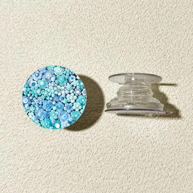 Muñeca de arcilla flor redonda airbag soporte adhesivo tipo teléfono móvil adhesivo espalda 360 ° tarjeta plegable telescópico giratorio