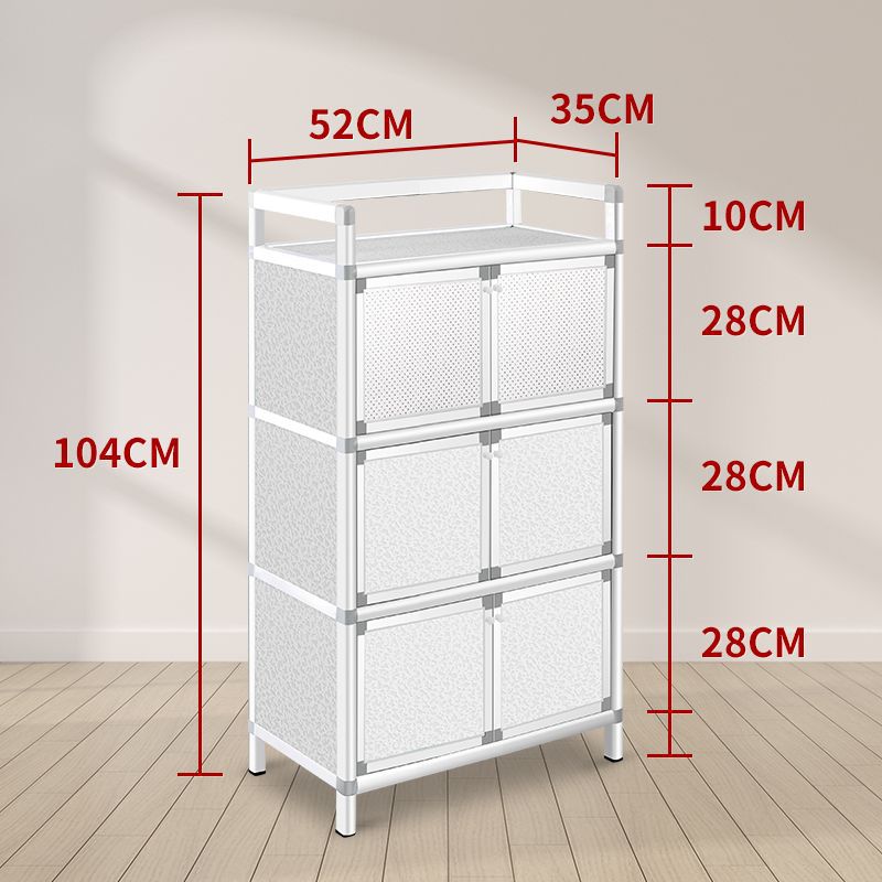 armario de comedor de aleación de aluminio simple armario de cubierta pequeño armario de alquiler armario de almacenamiento armario de cocina doméstico armario de almacenamiento multicapa