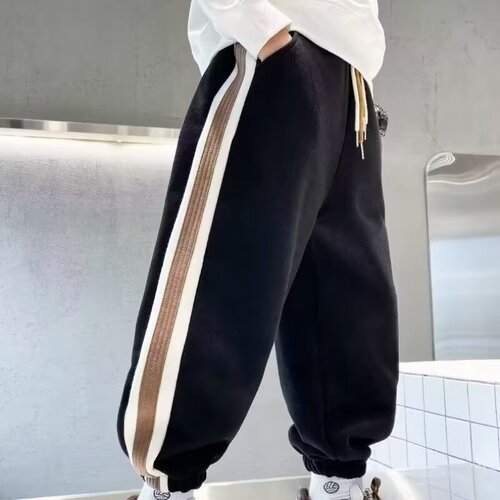 Children's clothing boys autumn pants 2024 new autumn sports middle child spring and autumn style warm leg cover fashionable long pants