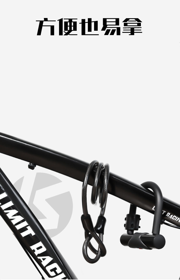 Mountain Bike Lock Anti-Theft Portable Lock Motorcycle Electric Vehicle Battery Vehicle Bicycle Thick Steel Cable Rope