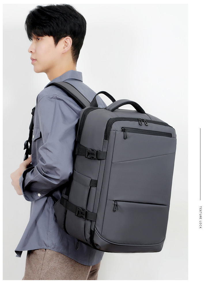 Cross-border computer bag backpack, men's style, fashionable, shoulder-carry, large-capacity commuting schoolbag, business backpack undefined
