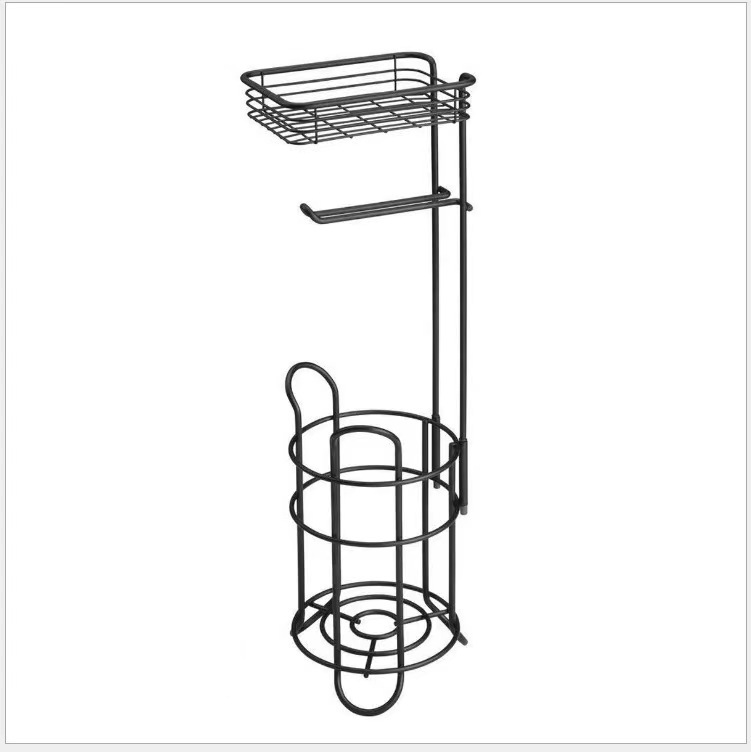 Seleccione estrictamente simple inodoro de hierro forjado piso toallas de papel desmontable inodoro vertical toallas de papel rack