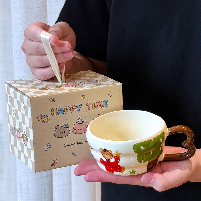 Taza de Cerámica de Oso Resistente a Altas Temperaturas para Café y Desayuno
