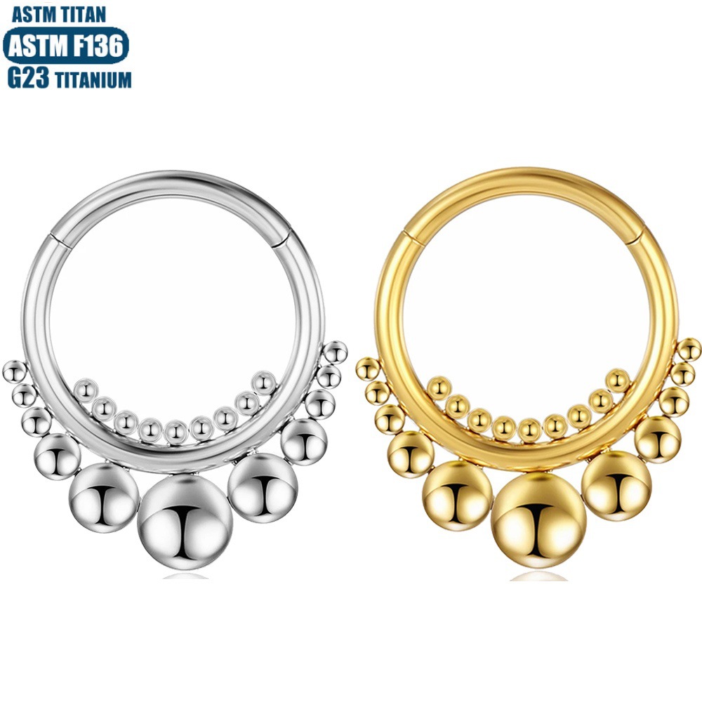 Pointed labret stud close-up product detail