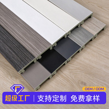 跨境款木塑踢脚线纹竹木纤维墙角线工程款自粘地脚线pvc踢脚线