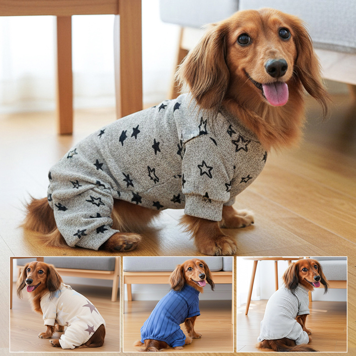 宠物服装宠物狗狗猫咪衣服可爱小型犬狗家居服包肚四脚衣集合潮