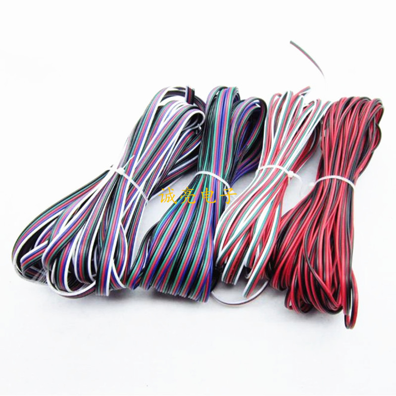 LED lamp band extension line 2pin 4pin 5pin core monochrome red…