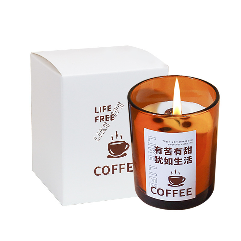国境を越えたコーヒーの香りのアロマキャンドル、大豆ワックスの誕生日プレゼント、雰囲気のあるギフト、アロマキャンドル|undefined