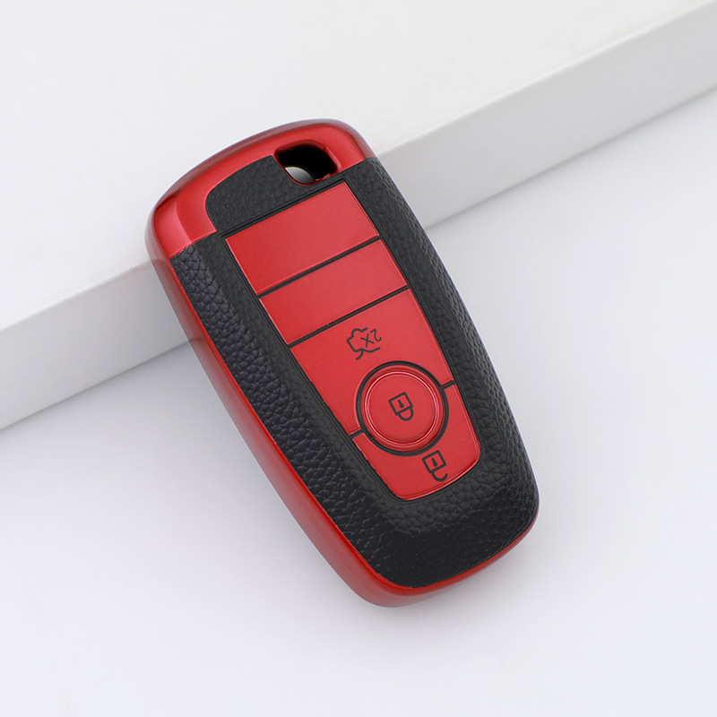 가죽 활력 레드 3 키