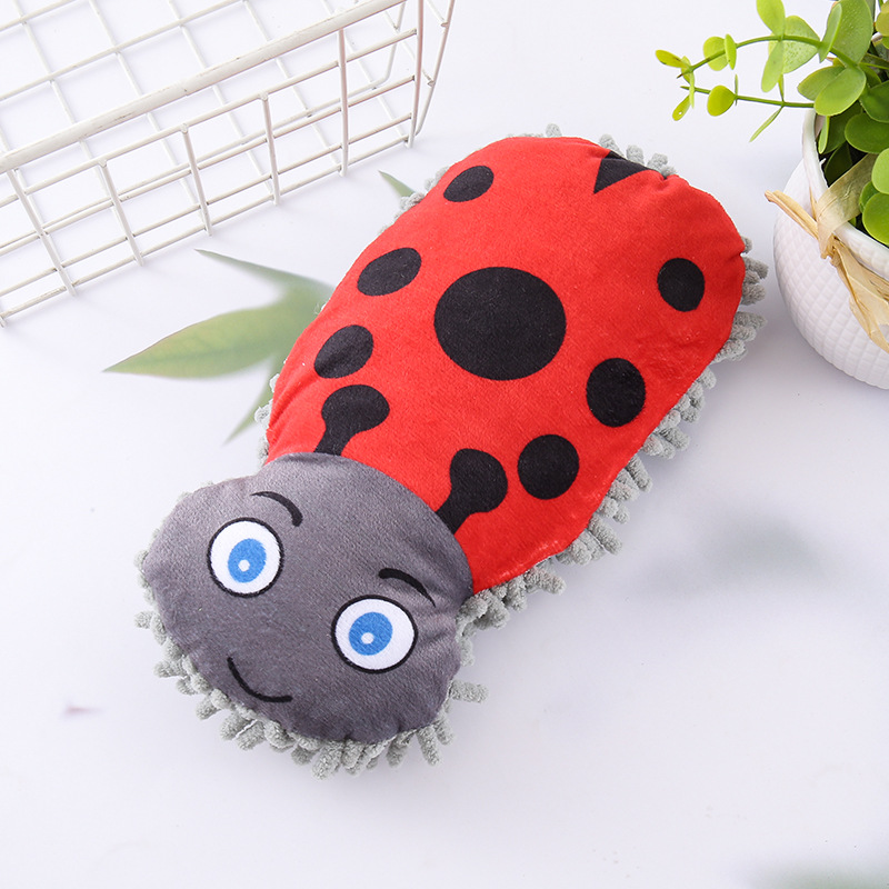 Suministros para mascotas trapeador creativo terciopelo animal escarabajo dibujos animados papel de sonido juguete de peluche rechinar dientes dientes juguetes para perros