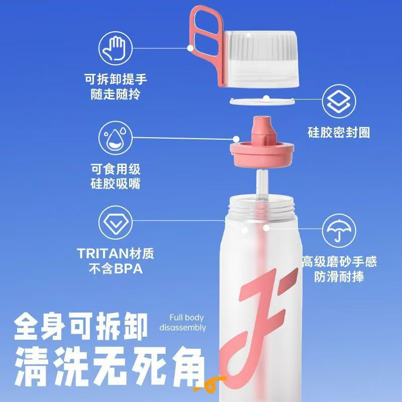 Joyfit 楽しいウォーターカップ Tritan 高価値大容量ポータブル 650 ミリリットルドリンクストローカップフレグランスカップ|undefined