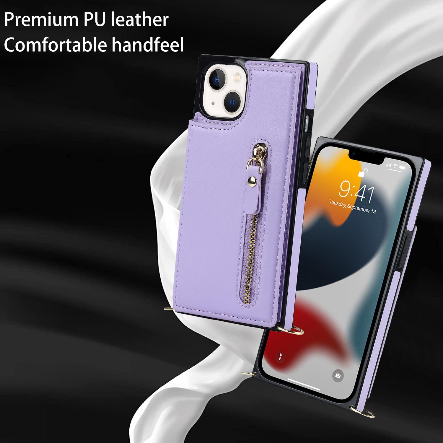 Handyhülle Aus Leder Für Iphone Pro Umhängetasche Mit Band_voghion.com