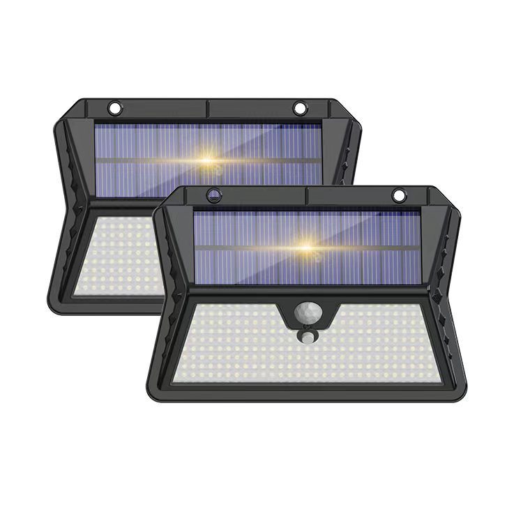 Solar al aire libre 283LED recargable iluminación impermeable al aire libre casa patio exterior pared Cuerpo Humano infrarrojos inducción lámpara de pared