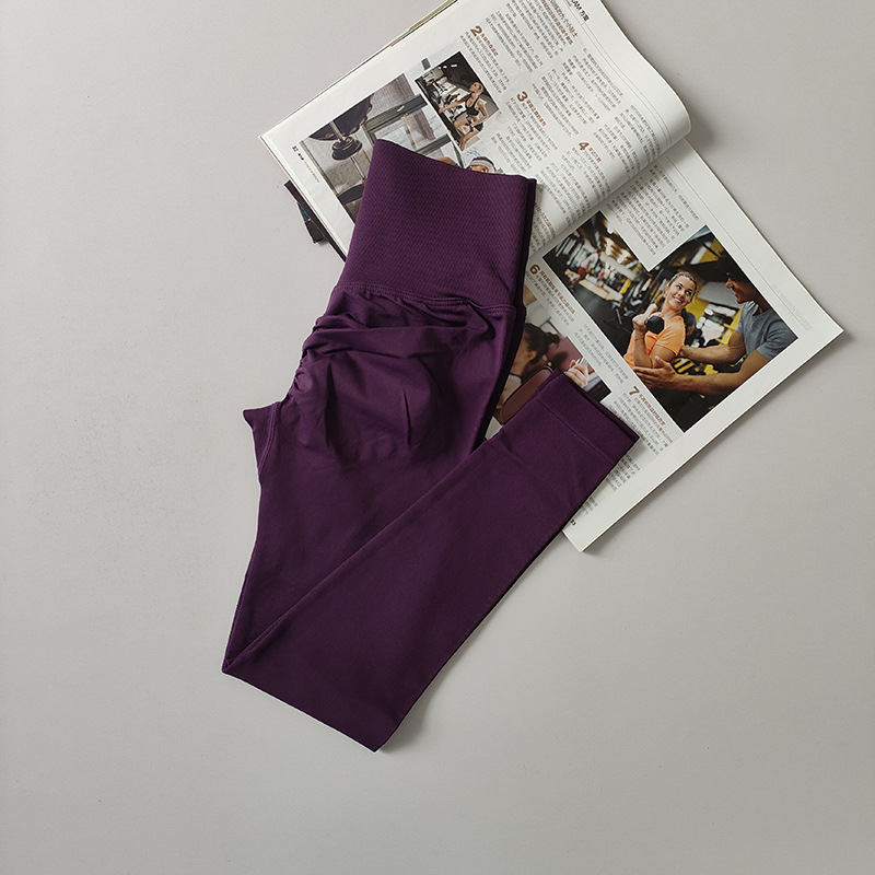 Pantalones de gimnasio sin costura europeos y estadounidenses, cintura alta, abdomen, caderas, pantalones de melocotón para correr, yoga, leggings apretadas