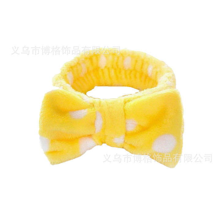 Diadema con lazo de lunares con estampado de leopardo europeo y americano, pañuelo facial SPA, diadema elástica transfronteriza, diadema de borde ancho a rayas