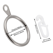 厂家 金属窗帘环窗帘吊圈 塑料窗帘钩窗帘配件挂钩