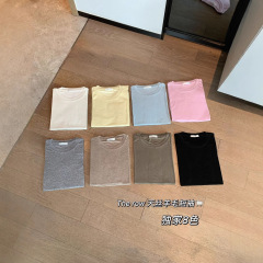 生放送人気列ソースメーカー テンセルウール半袖Tシャツ レディース 新品G品質 小紅書人気スポット