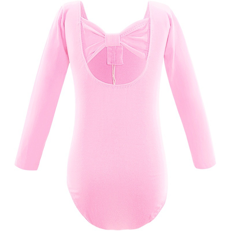 Ropa de baile para niños Primavera de manga larga ropa de práctica para Niñas Ropa de baile corporal arco entrepierna abierta mono ropa de clasificación