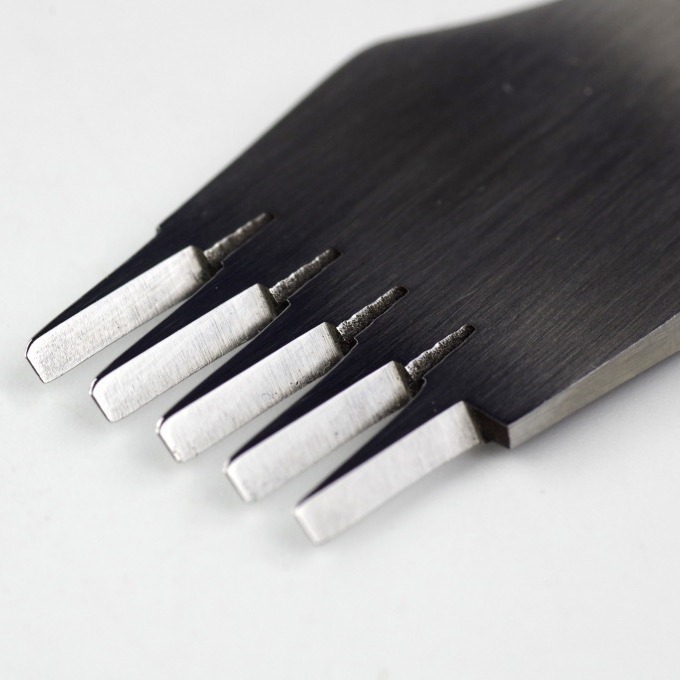 Herramienta manual de cuero bricolaje herramienta de perforación no diamante corte redondo lado diente costura pulido fino