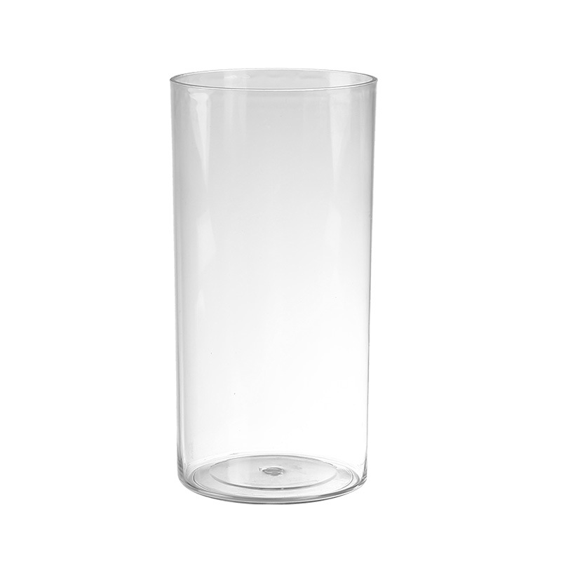 Jarrón transparente anticaída, cubo para flores, recipiente hidropónico de bambú para cultivo en agua, recipiente hidropónico de plástico acrílico anticaída